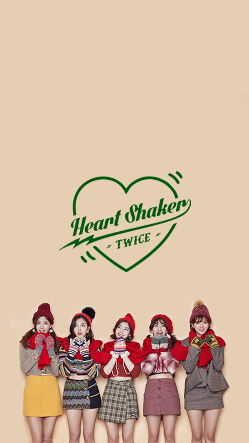 Twice Heart Shaker, happy holiday, iphone , kpop , merry christmass, twice, twice, HD phone wallpaper