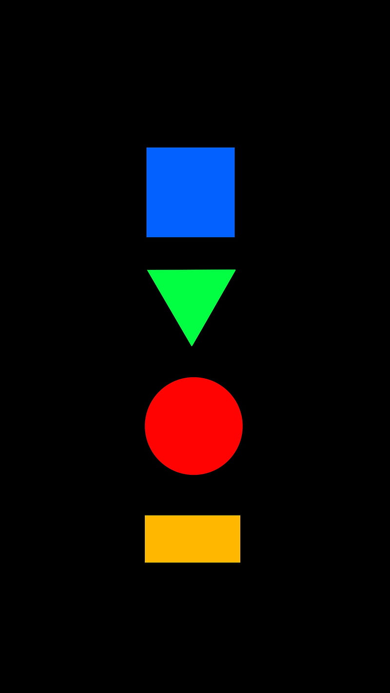 figures, abstract blue, circle, colors, cube, figure, green, red, simple, triangle, yellow, HD phone wallpaper