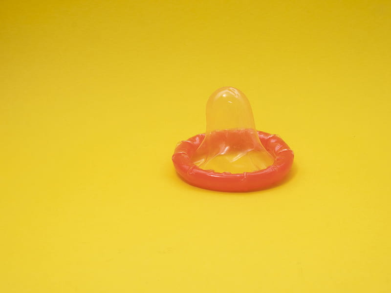 orange condom, HD wallpaper