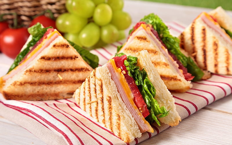 Sandwich, bread, food, cheese, HD wallpaper