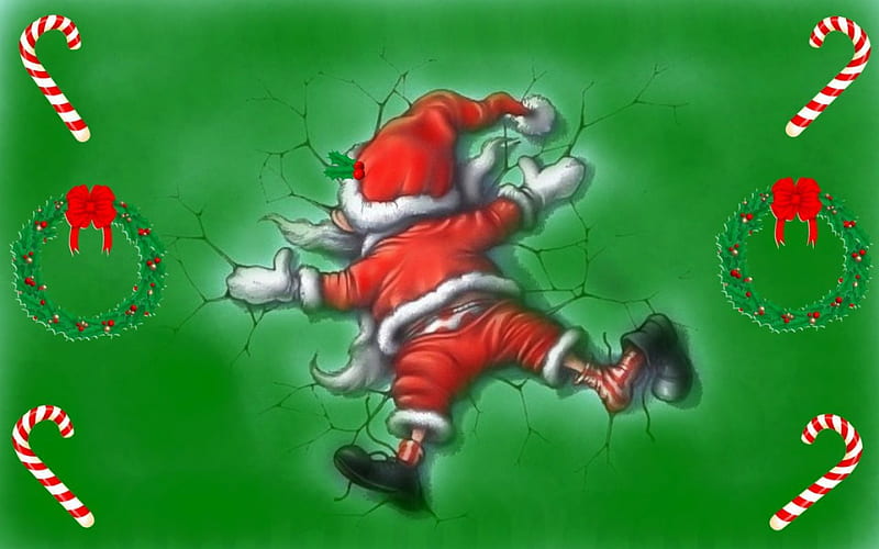 XMas, 3d, holidays, santa, christmas, HD wallpaper XMas, 3d, holidays, santa, christmas, HD wallpaper
