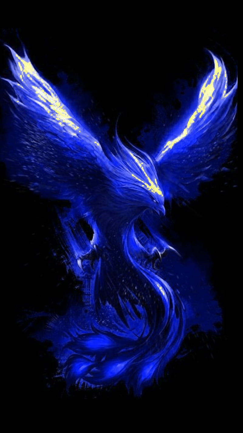 Blue phoenix, cool, HD phone wallpaper | Peakpx