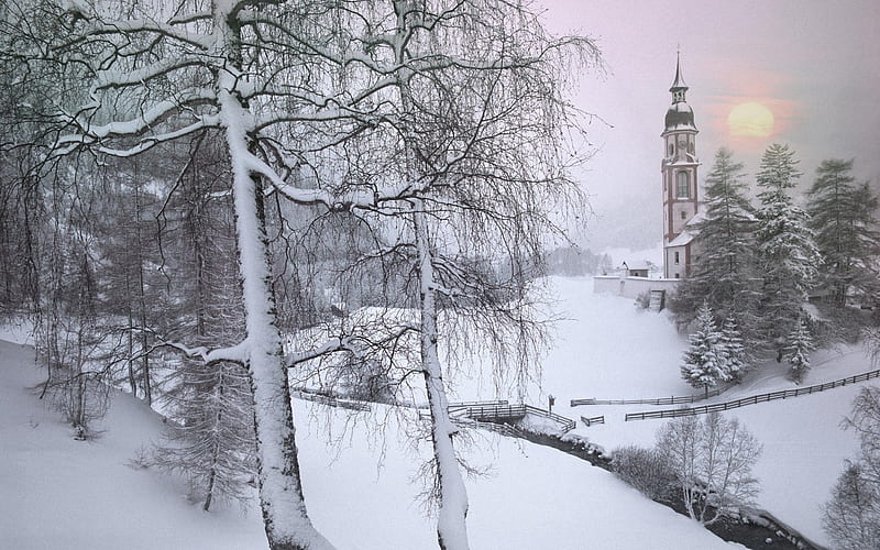 50 Austria-Tyrol winter, HD wallpaper