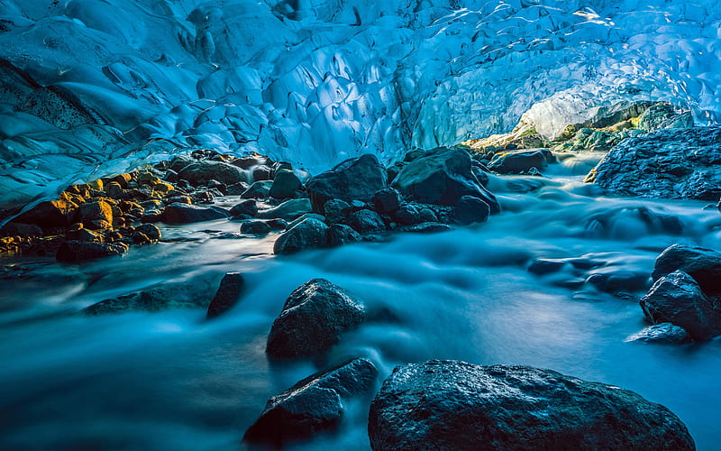Glacier Cave Iceland Vatnajokull 2022 Bing, HD wallpaper