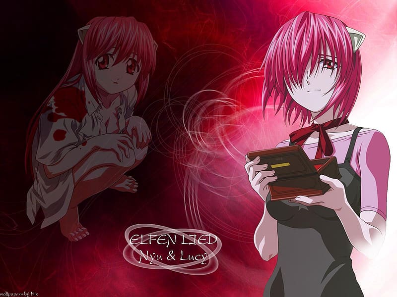 Dog, Elfen Lied, girl, anime, HD wallpaper