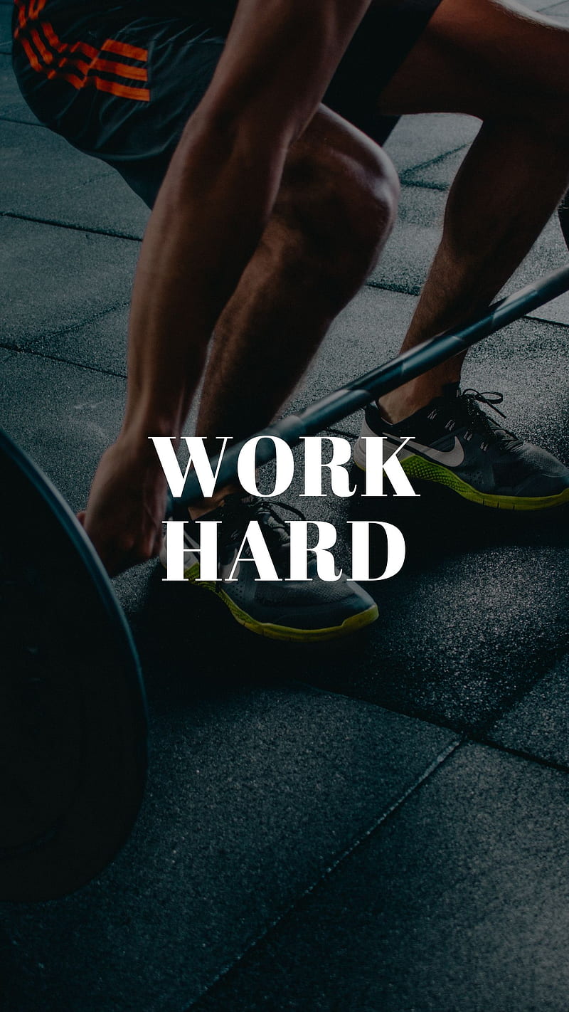 Work Hard, Work, YUGA, fitness, gym, inspiration, inspiring quotes, motivation, quote, quotes, typography, word art, HD phone wallpaper