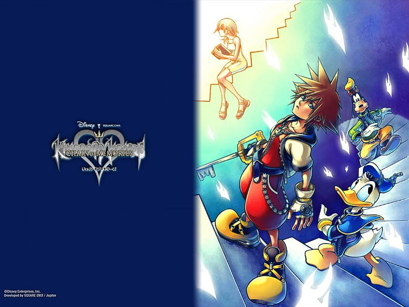 Kingdom Hearts: Chain of Memories, sora, donald, keyblade, goofy, HD wallpaper