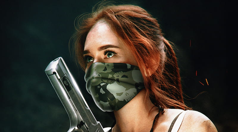 Lara Croft with Mask Ultra, Games, Tomb Raider, Mask, TombRaider, LaraCroft, HD wallpaper
