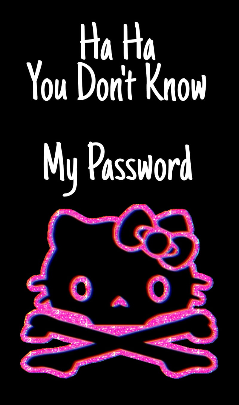 Hello kitty Password, crossbones, die, love, pink, skull, smiles, sparkles, HD phone wallpaper