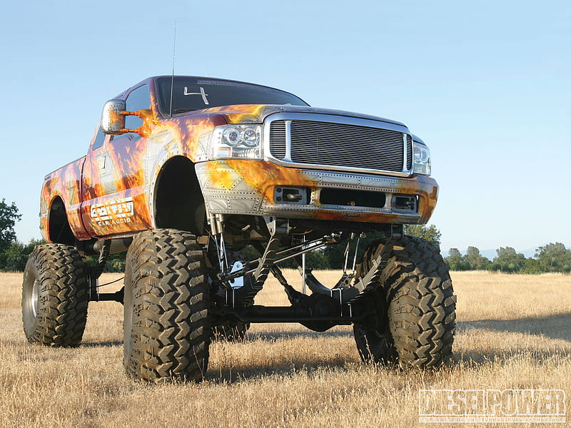 Mile-High Monster, swampers, lifted, truck, ford, HD wallpaper