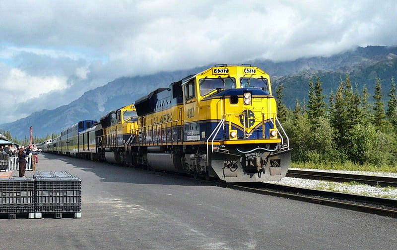 Wilderness Express 1, railroad, locomotive, National Park, Anchorage, graphy, train, engine, wide screen, Fairbanks, HD wallpaper