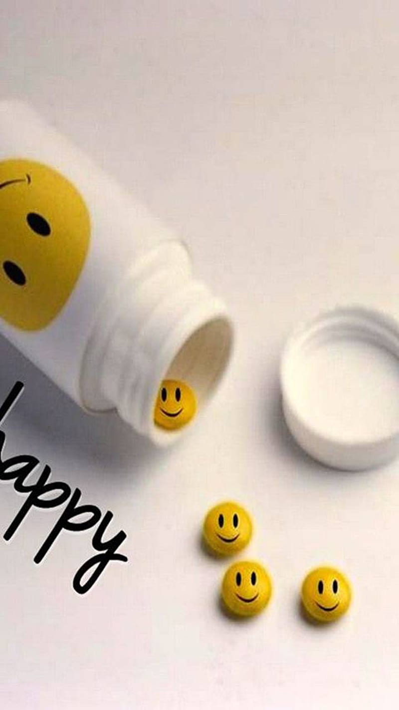Happy, pills, HD phone wallpaper