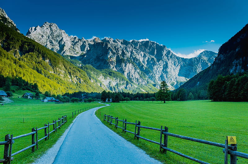 Logar Valley Road, Kamnik alps, mountains, Slovenia, HD wallpaper | Peakpx