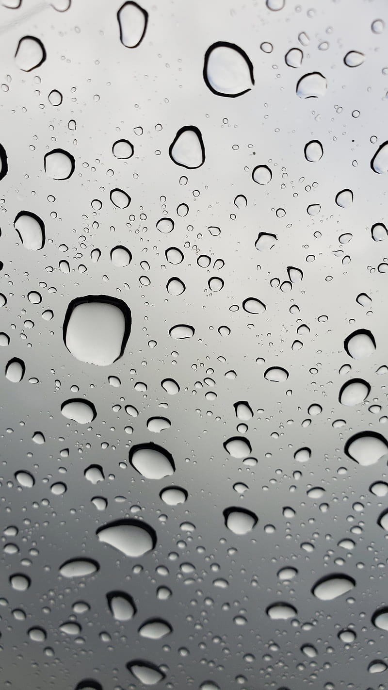 Water drips, drops, edge, glass, rain, raindrops, screen, HD phone wallpaper