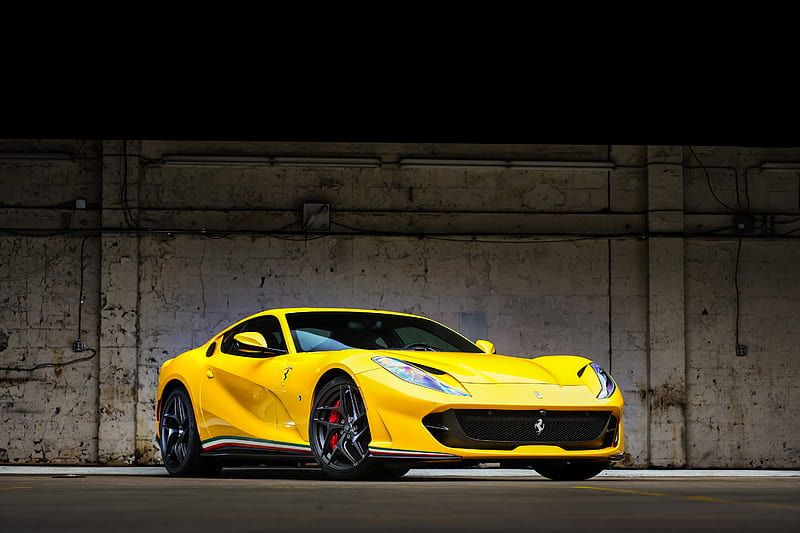 Ferrari, Ferrari 812 Superfast, Supercar, Yellow Car, HD wallpaper | Peakpx