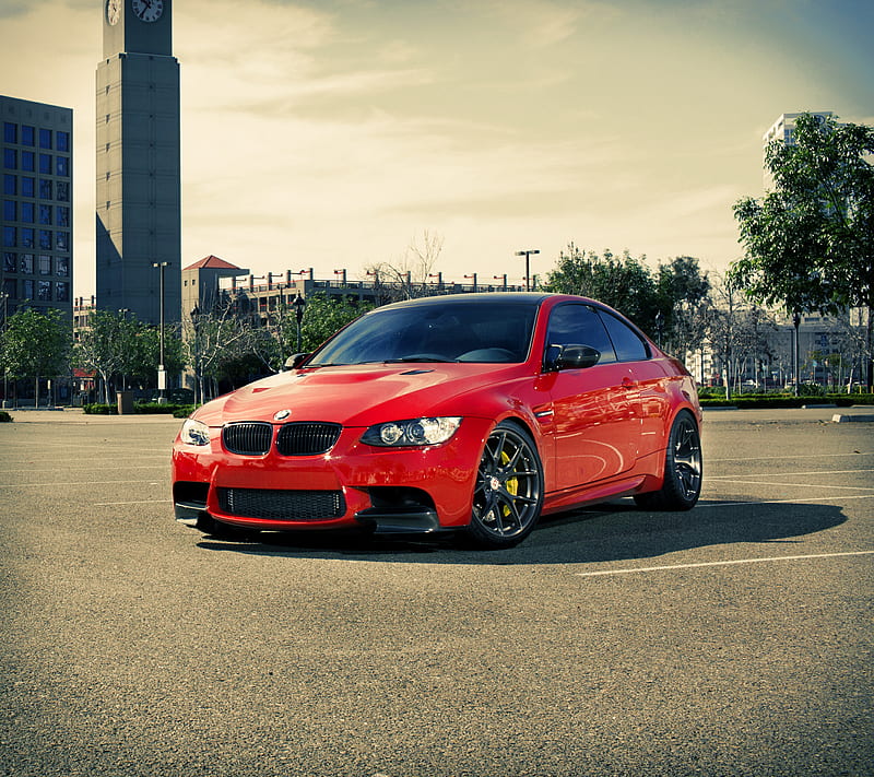 BMW M3, coupe, e92, modified, red, tuning, HD wallpaper | Peakpx