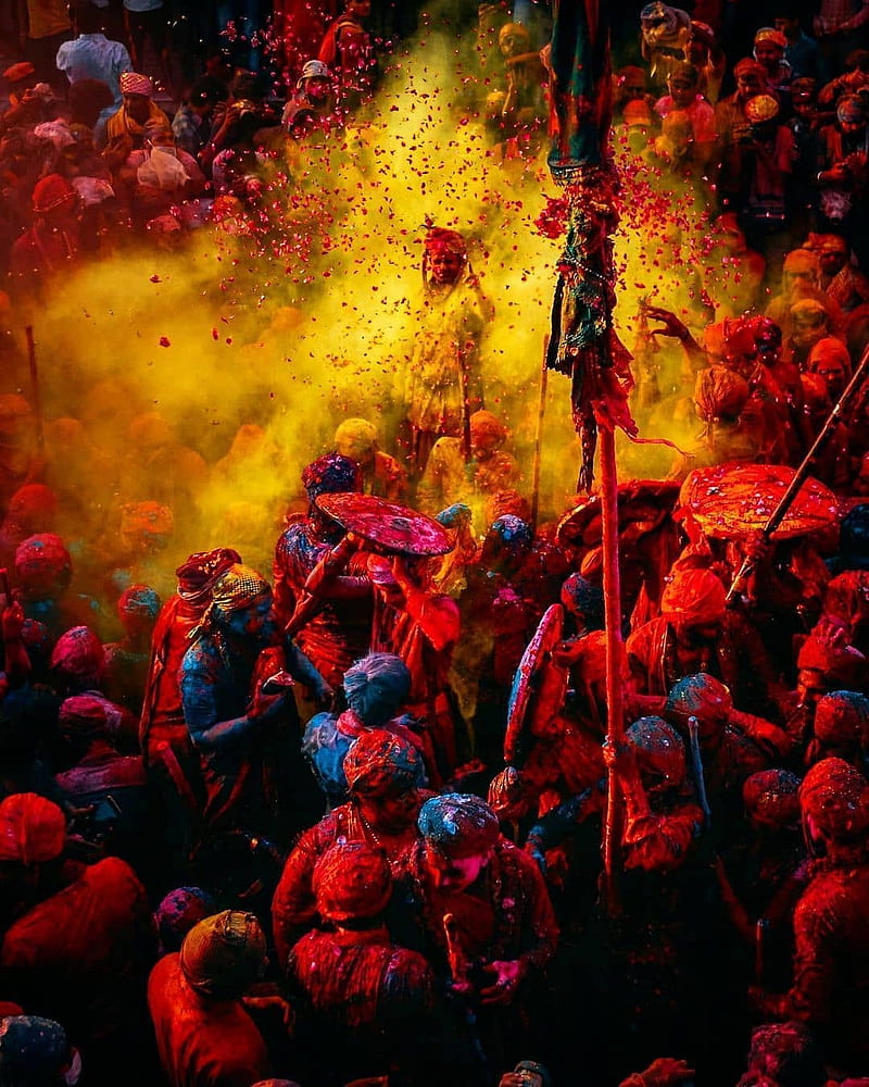Happy holi, color, colourful, colours, festival of colours, holidays, india, HD phone wallpaper