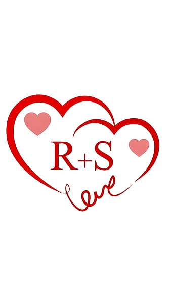 Rs Love Logo Design Vector Wall Mural • Murals White,
