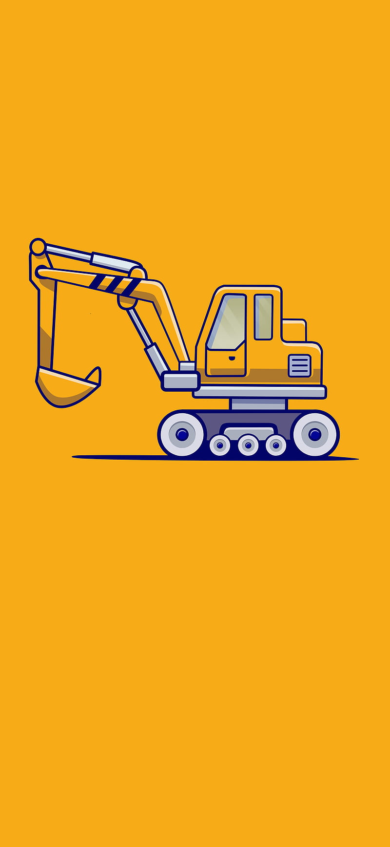 Excavator , construction, vehical, yellow, HD phone wallpaper