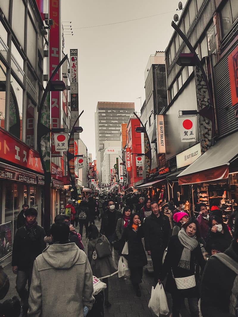 Streets of Japan, street, urban, HD phone wallpaper