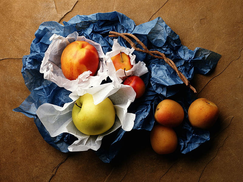 Mixed Fruits, apple, peach, mixed, fruits, HD wallpaper