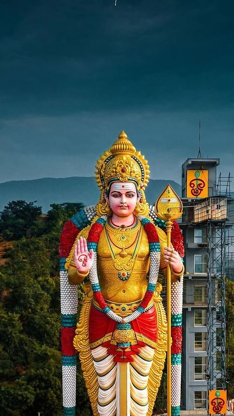 Murugan , Golden Statue, bhakti, devotional, HD phone wallpaper
