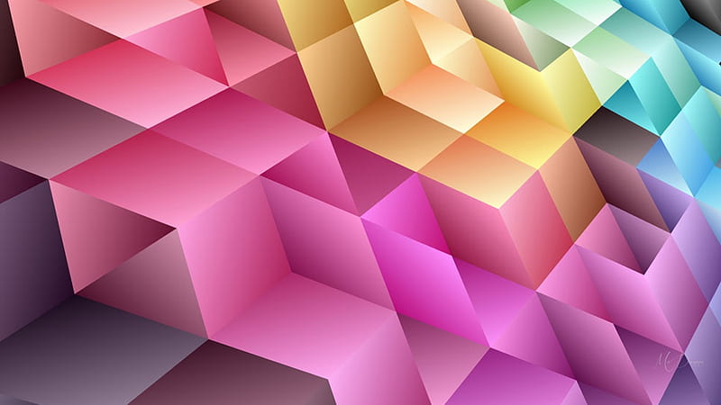 Colorul Polygons, geometric, pastel, polygon, pink, Firefox Persona theme,  HD wallpaper