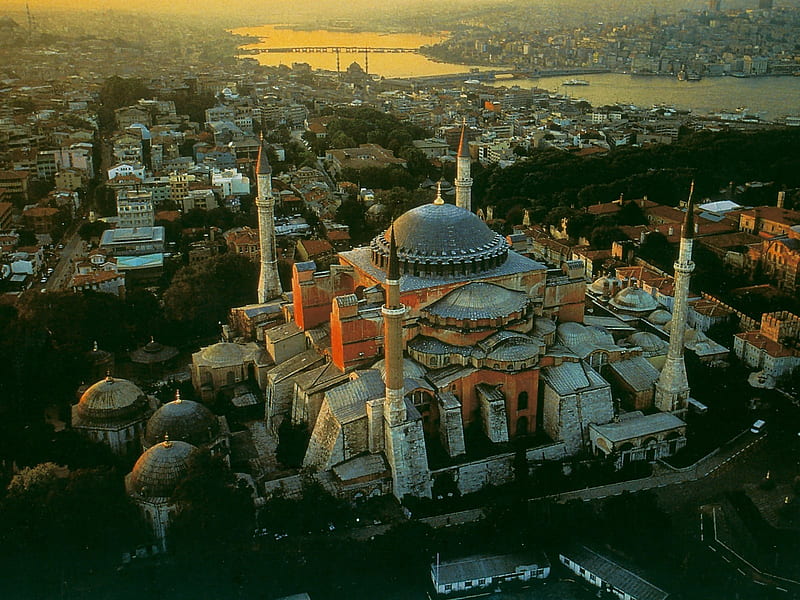 Saint Sophia Basilica, cathedral, museum, city, mosque, HD wallpaper