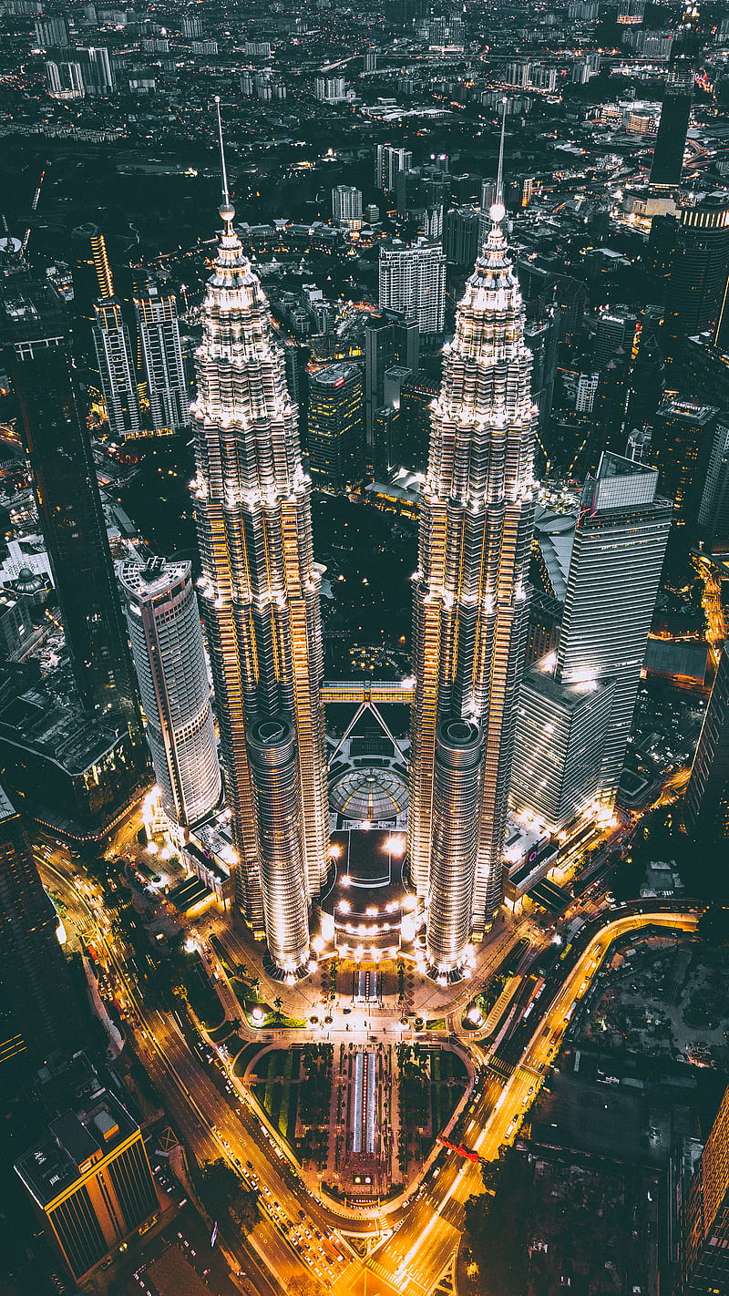 Twin Tower, Malaysia, HD phone wallpaper