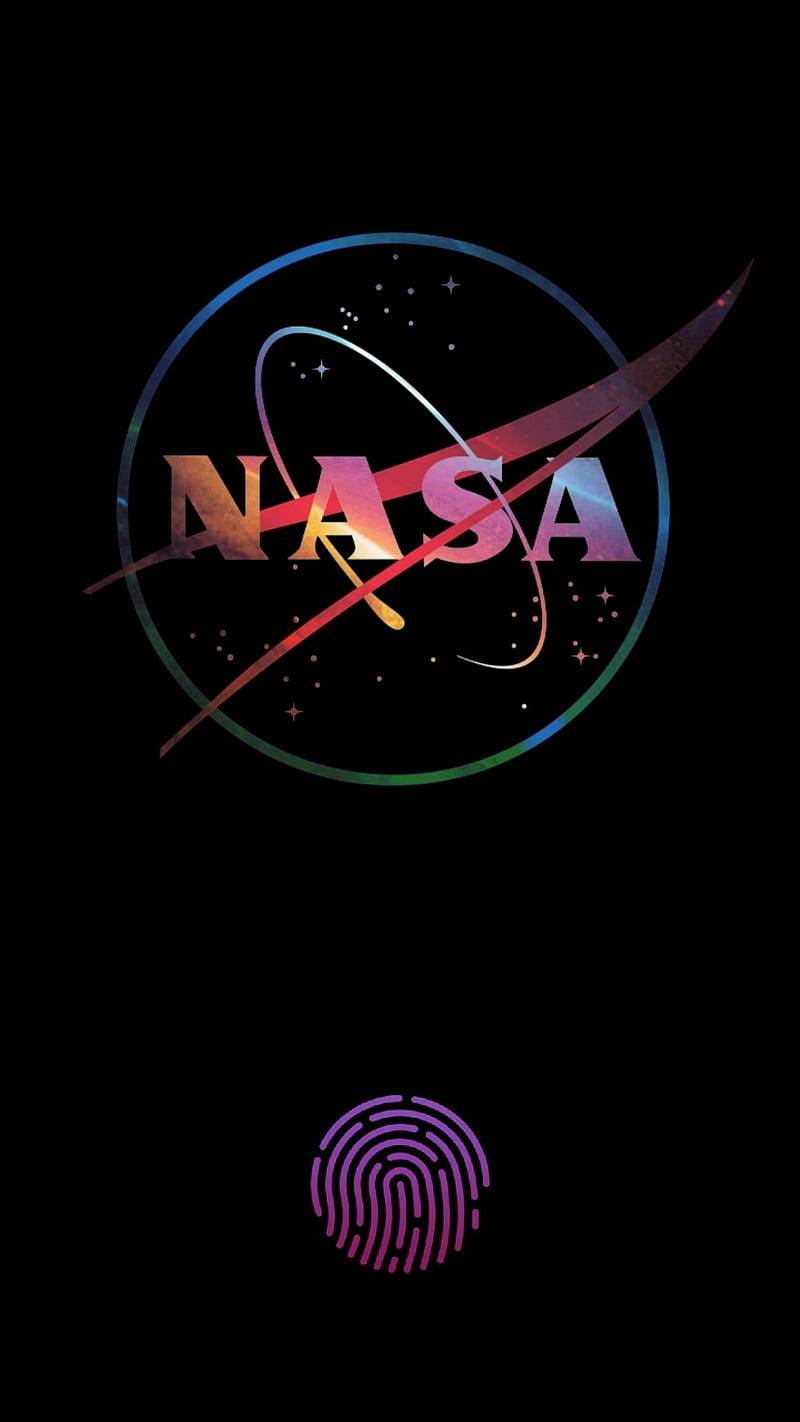 NASA vaporwave, fingerprint, glitch, lockscreen, neon, oc, planets, space,  HD phone wallpaper | Peakpx