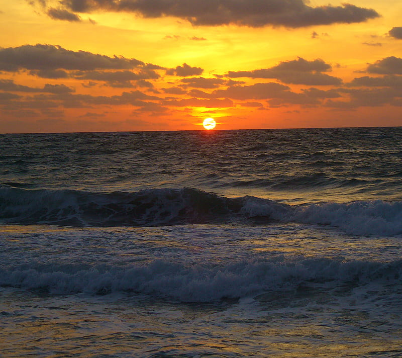 Beach Sunrise, beach, bonito, florida, ocean, sunrise, waves, HD wallpaper