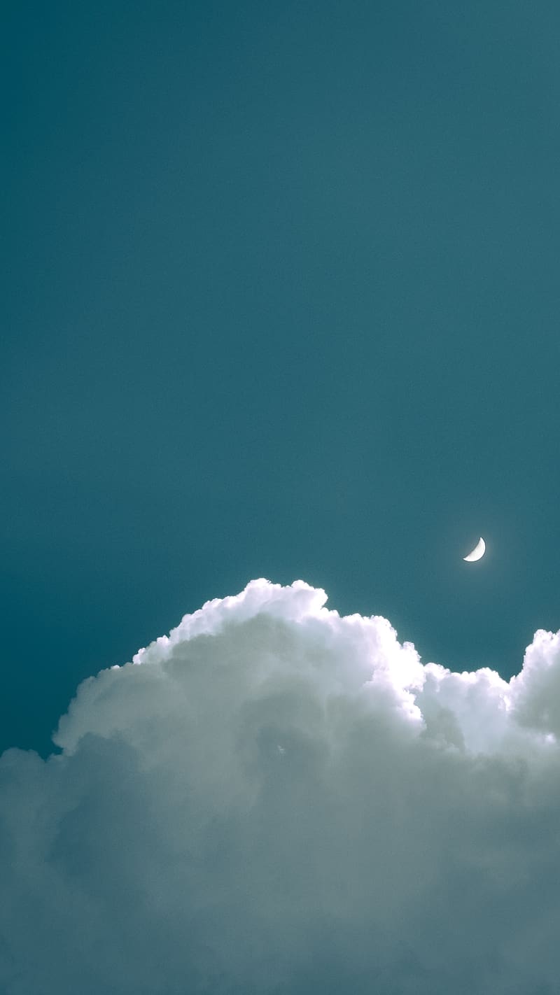 Trending Moon With White Cloudy Effects, trending moon, HD phone wallpaper