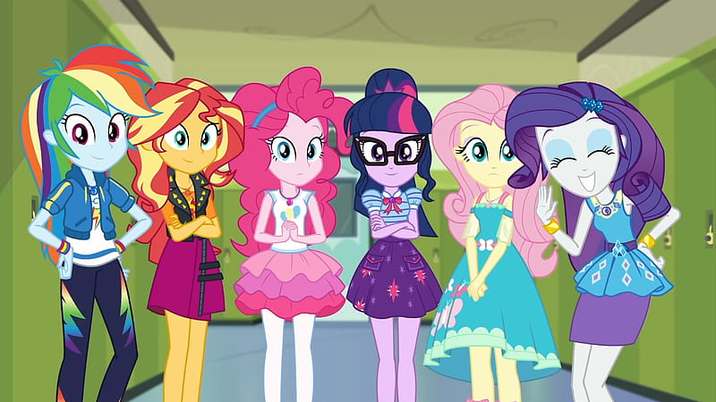My Little Pony, My Little Pony: Equestria Girls, Sci-Twi (My Little Pony) , Sunset Shimmer , Rainbow Dash , Rarity (My Little Pony) , Pinkie Pie , Fluttershy (My Little Pony), HD wallpaper