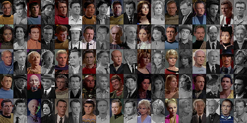 Classic Star Trek and Twilight Zone Actors and Actresses, William Shatner, The Twilight Zone, Star Trek, James Doohan, Leonard Nimoy, George Takei, HD wallpaper