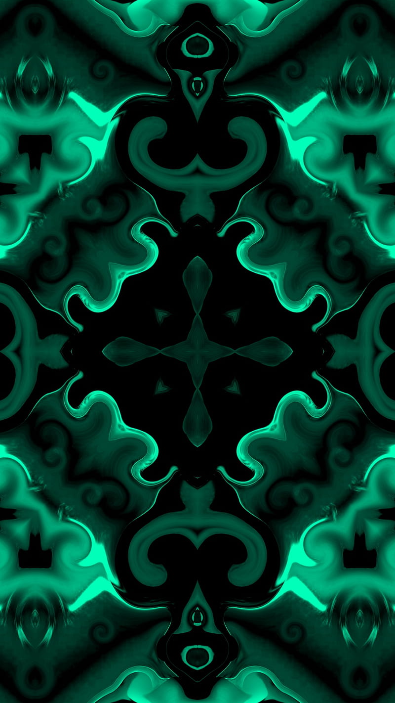 Green O***m, abstract, black, dream, glow, lace, HD phone wallpaper
