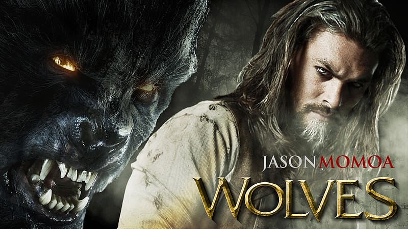 Wolves 2014, wolves, man, werewolf, movie, poster, connor, jason momoa, afis, actor, face, HD wallpaper