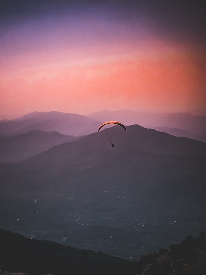 Person Riding Parachute, HD phone wallpaper