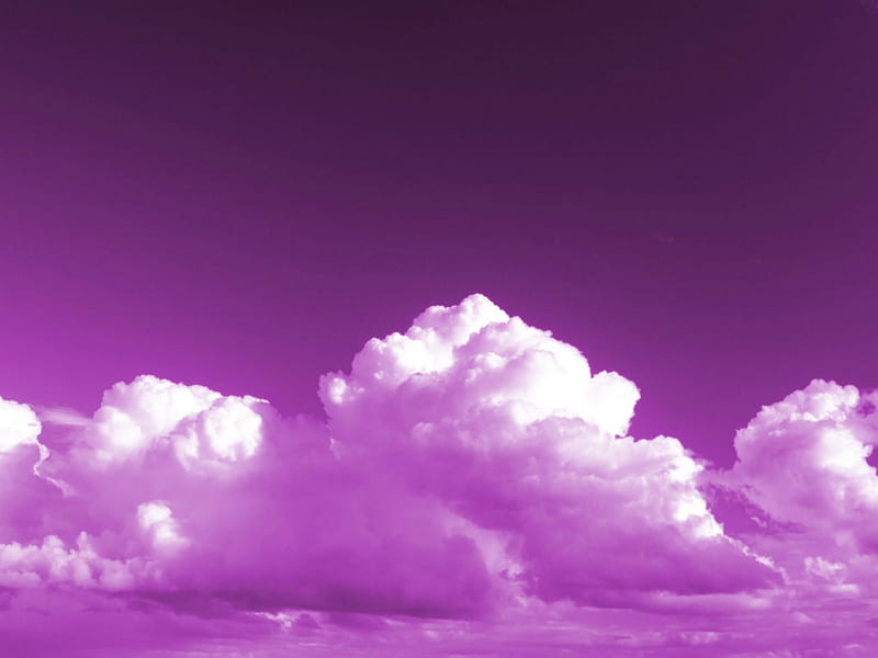 Purple clouds, sky, bright, floating, air, HD wallpaper