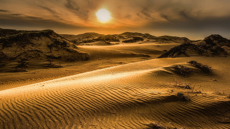 Earth, Desert, Landscape, Nature, Sand, Sunset, HD wallpaper