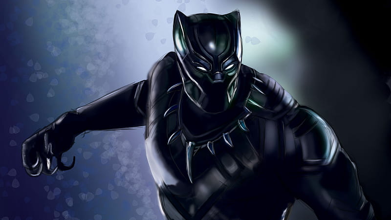 New Black Panther Art, black-panther, superheroes, behance, artwork, HD wallpaper
