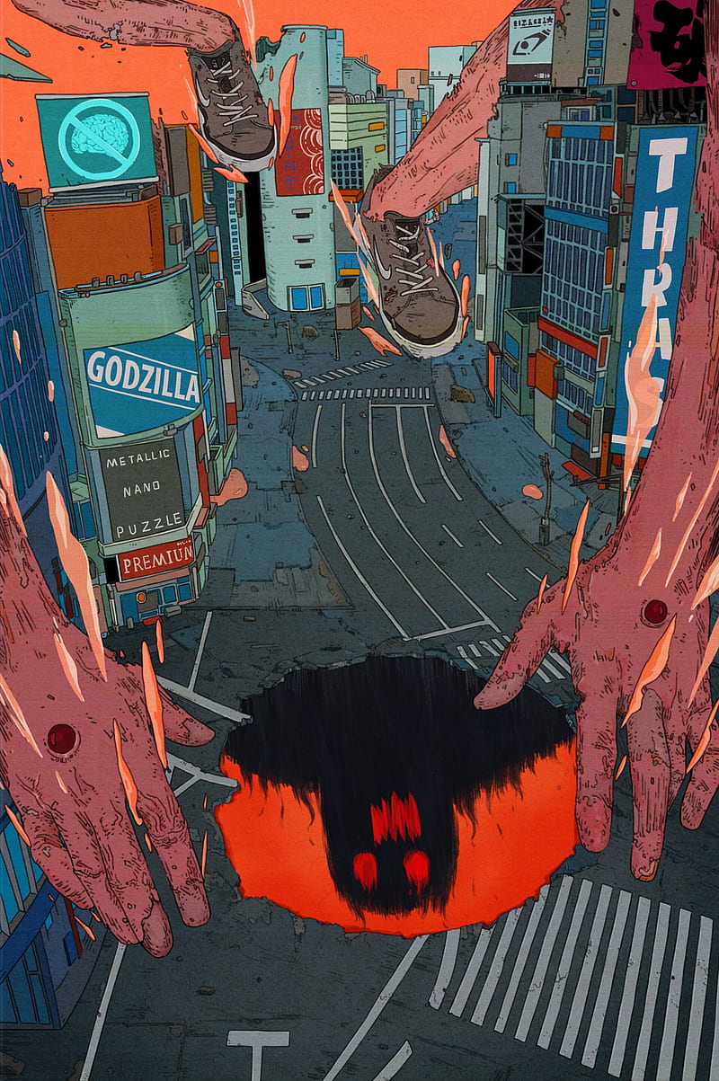 vaporwave, Dark Cyberpunk, cyberpunk, red, HD phone wallpaper