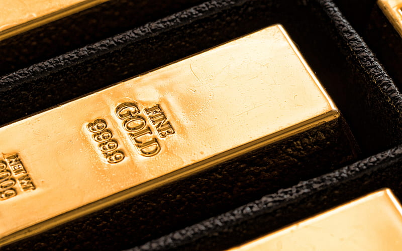 gold bar, gold bullion, finance concepts, gold, precious metals, 999 gold, money, HD wallpaper