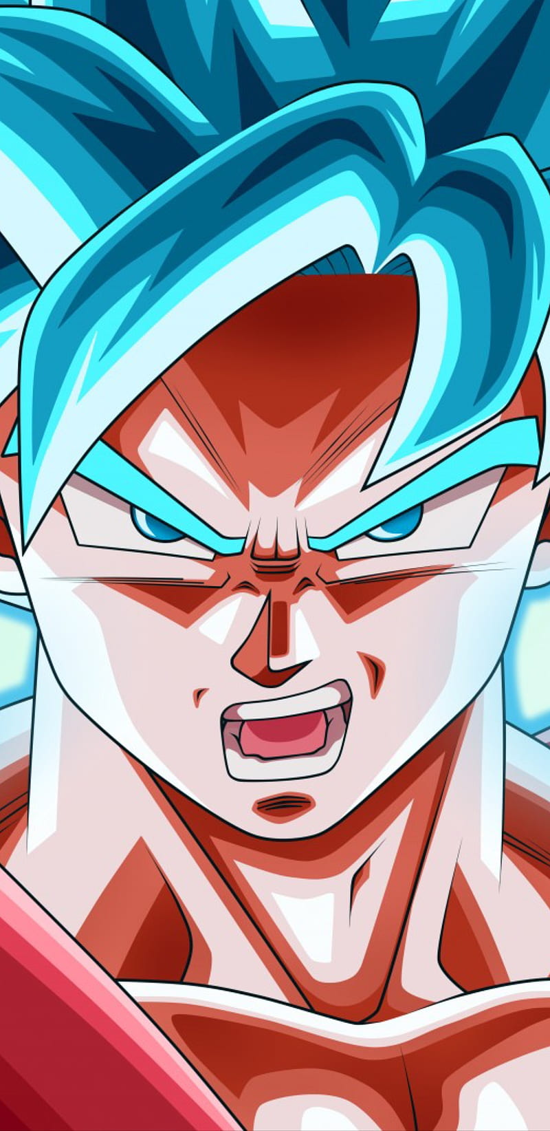 Super Saiyan Goku, anime, blue, dragonball, red, son goku, white, HD phone  wallpaper