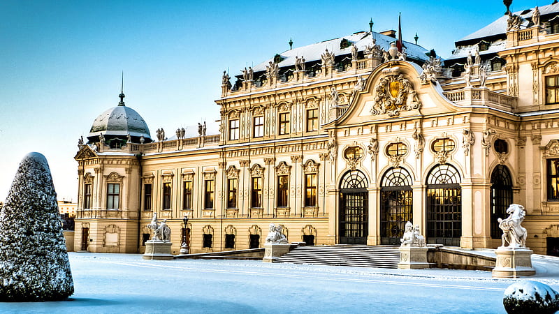 Vienna Belvedere Baroque Palace In Austria Travel, HD wallpaper