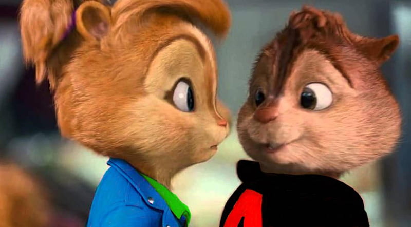Alvin and Brittany, chipmunks, cute, HD wallpaper