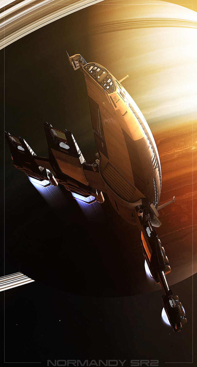 Mass Effect, aircraft, normandy, ship, space, HD phone wallpaper