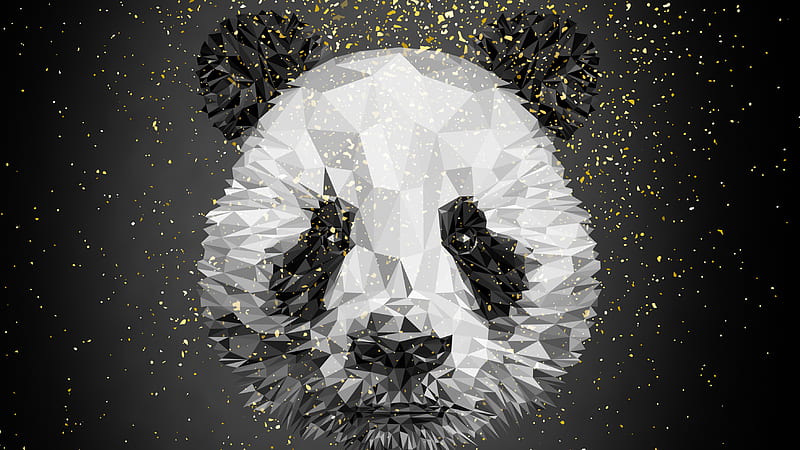 Panda Low Poly , panda, low-poly, artist, artwork, digital-art, behance, HD wallpaper