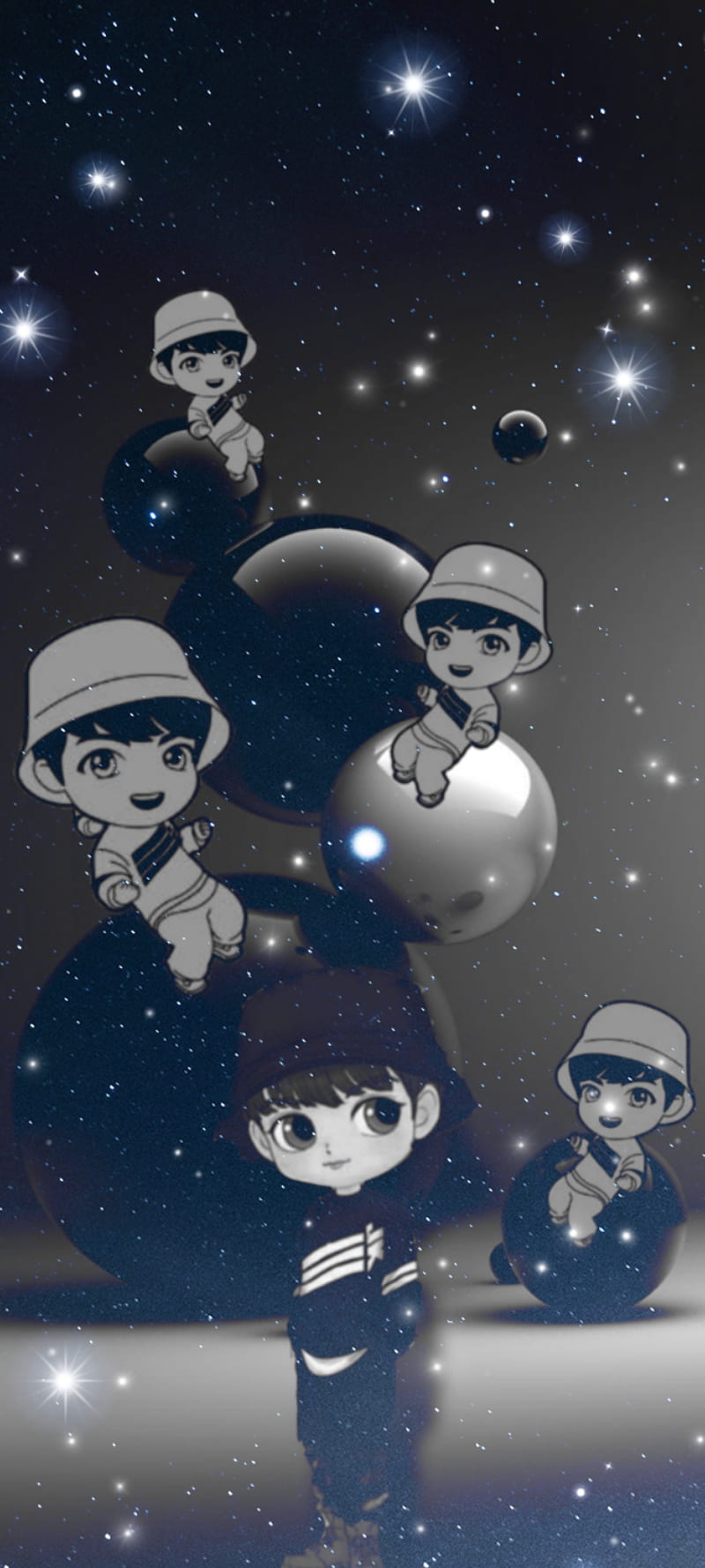 Jungkook Bts Astronaut Jk Bts Tiny Tan Cooky Bts In Black Jk Bt21 Hd Mobile Wallpaper Peakpx