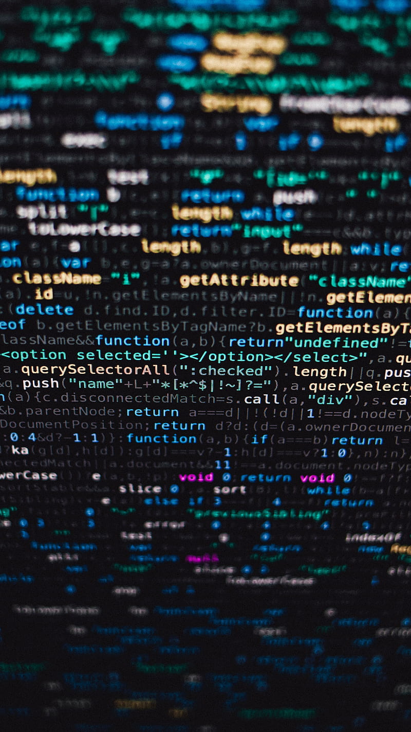 Coding , blur, screen, letters, code, computer code, algorithm, digital, technology, HD phone wallpaper