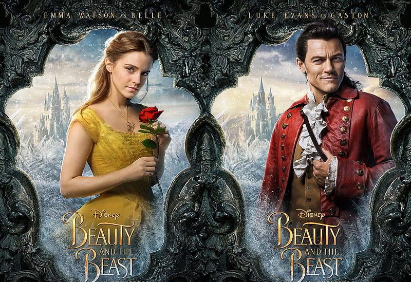Beauty and the Beast, 2017, Disney, Emma Watson, Luke Evans, HD wallpaper